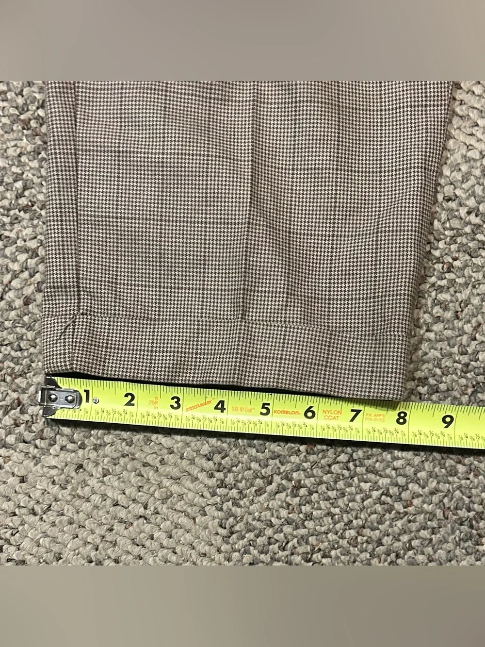 Savane Deep Dye Pleat Front Dress Pants Slacks 38x32 Houndstooth Pattern